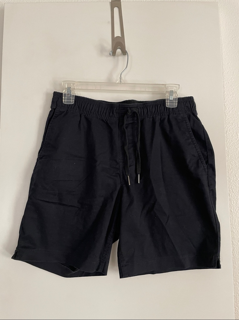 Men’s S: EXPRESS Black Cotton Blend Shorts Elastic Waist Side Pockets